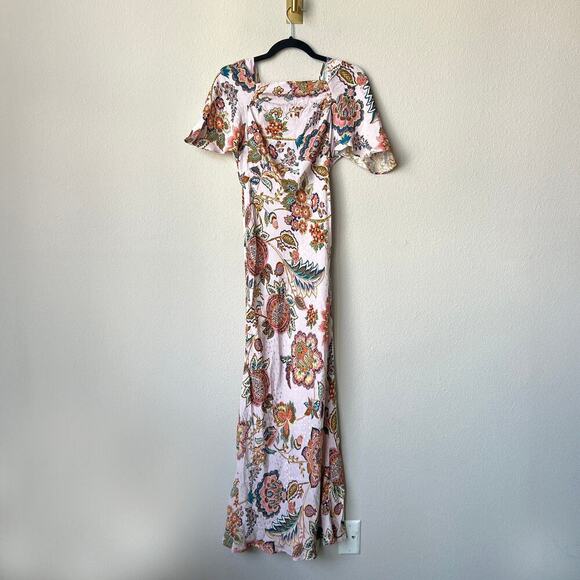 NWT Anthropologie Kachel Floral Flutter Sleeve Slip Dress Size 2 - Picture 3 of 9